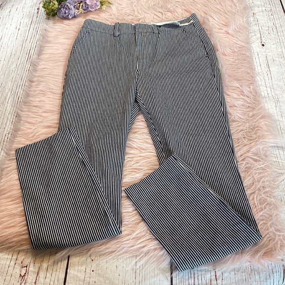NWT J BRAND Stripe Crop Trouser Pants sz 4 - Picture 1 of 9